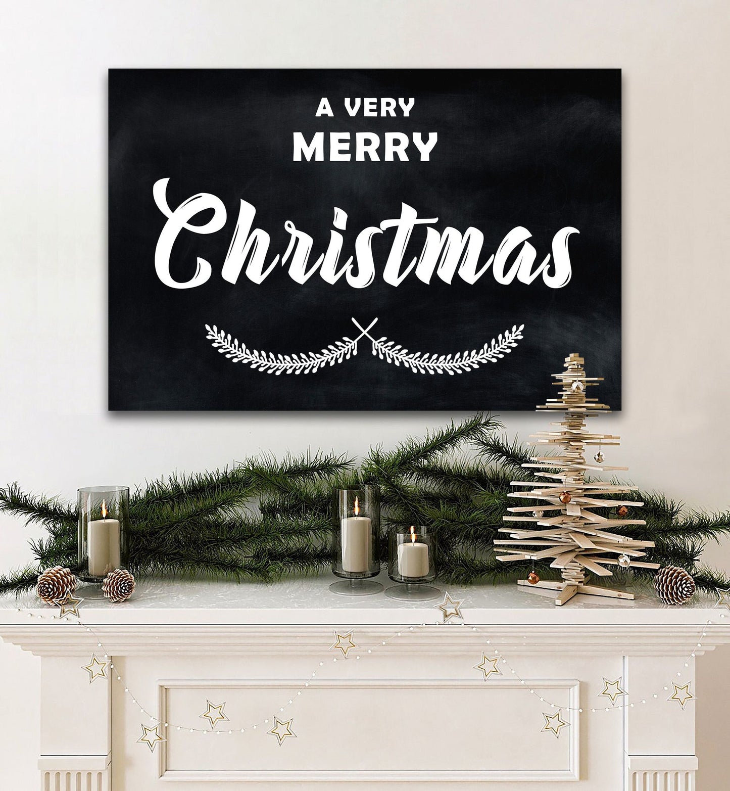 A Very Merry Christmas Canvas Wall Decor - AmourPrints