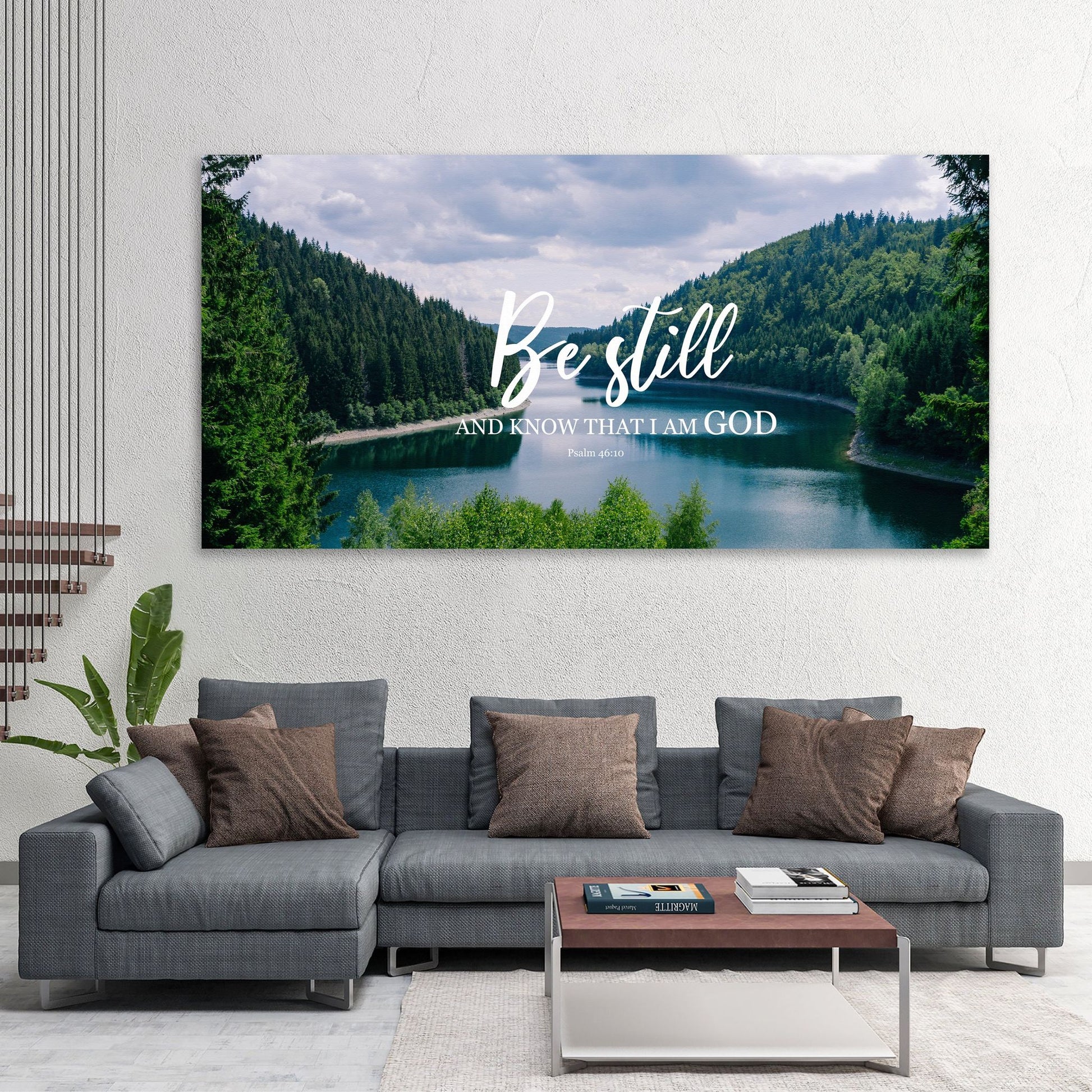 Be Still And Know That I Am God Christian Canvas Wall Decor - AmourPrints