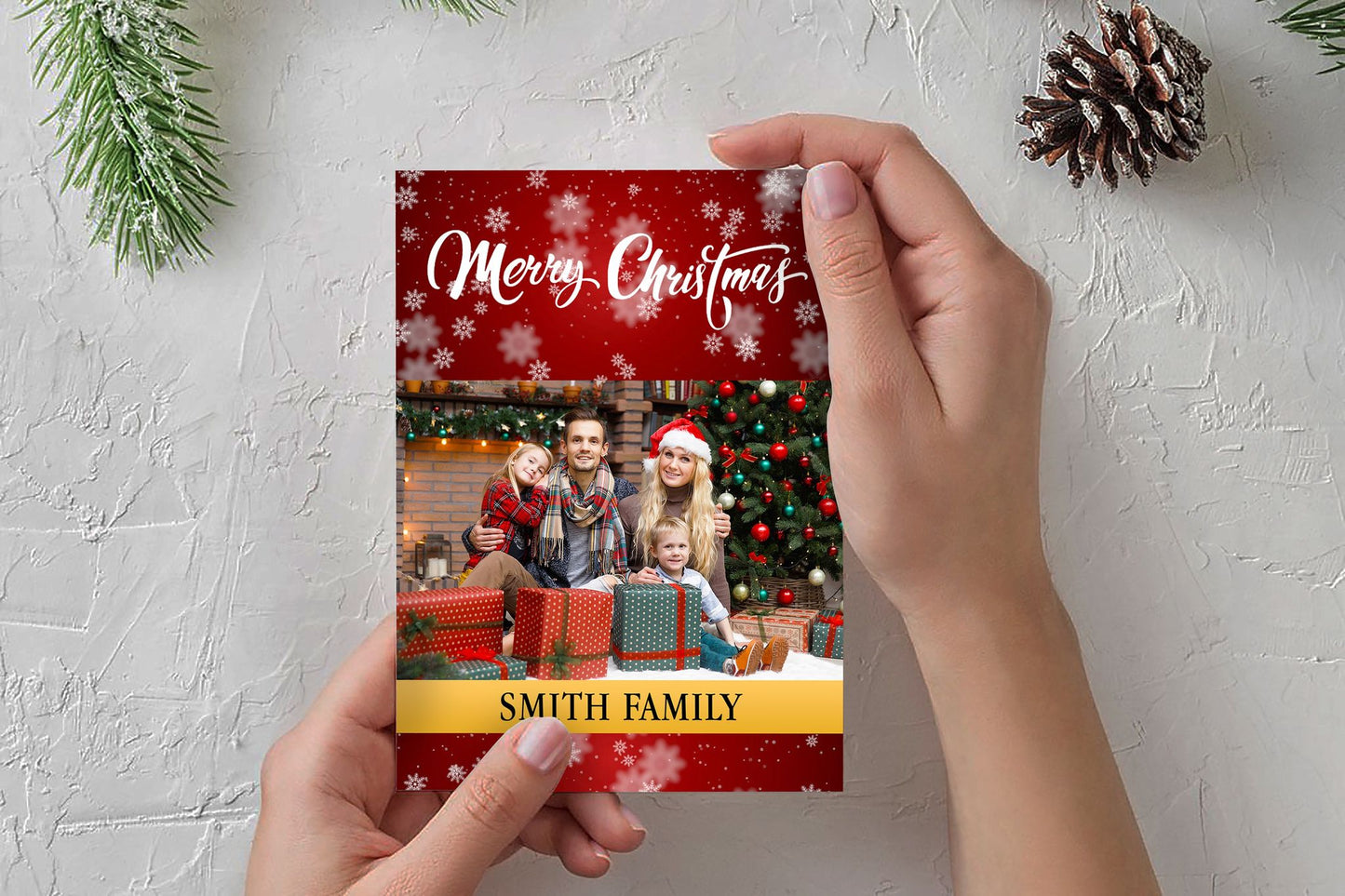 Custom Holiday Card with Family Portrait - AmourPrints
