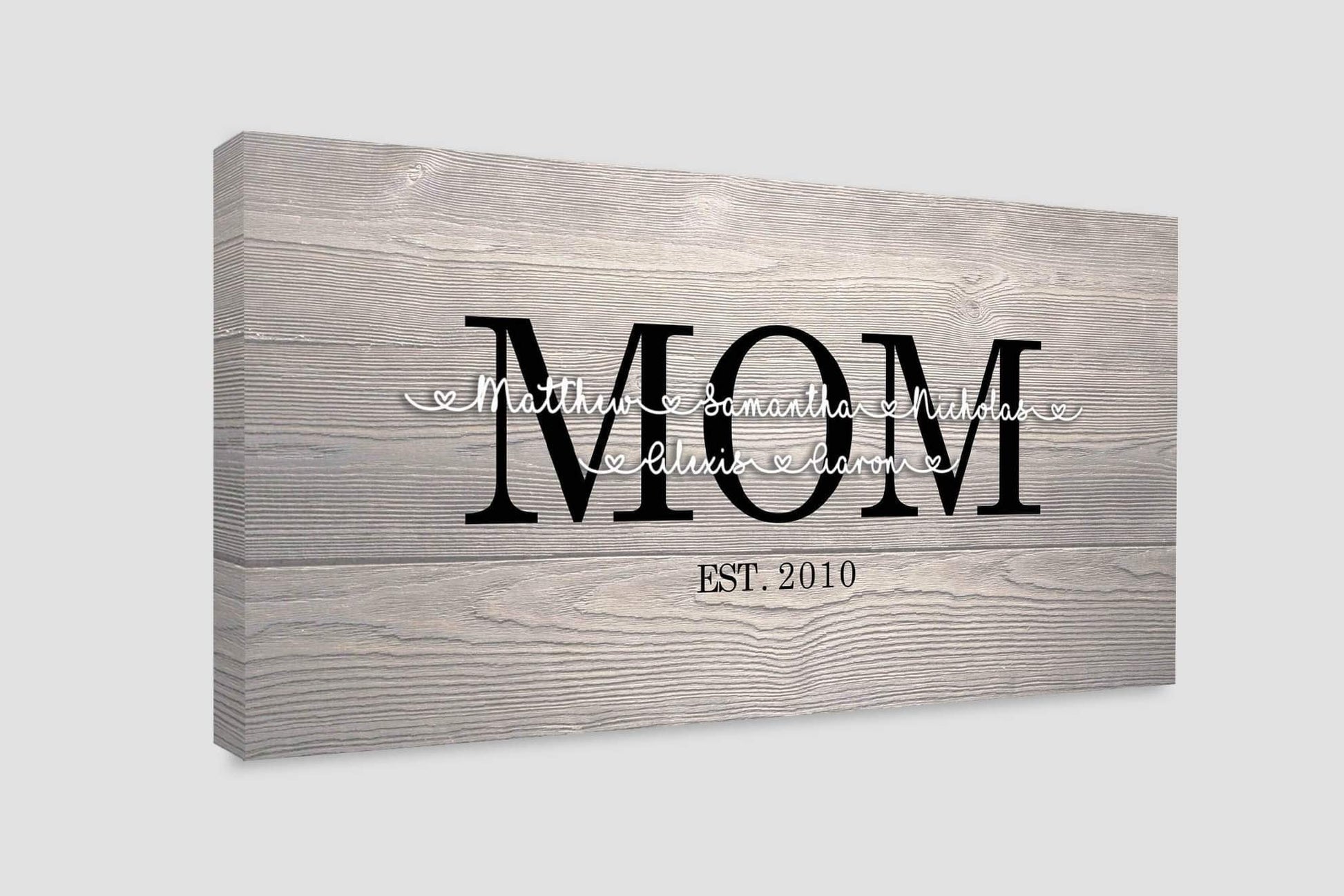 Custom Mom Children Wood Canvas - AmourPrints