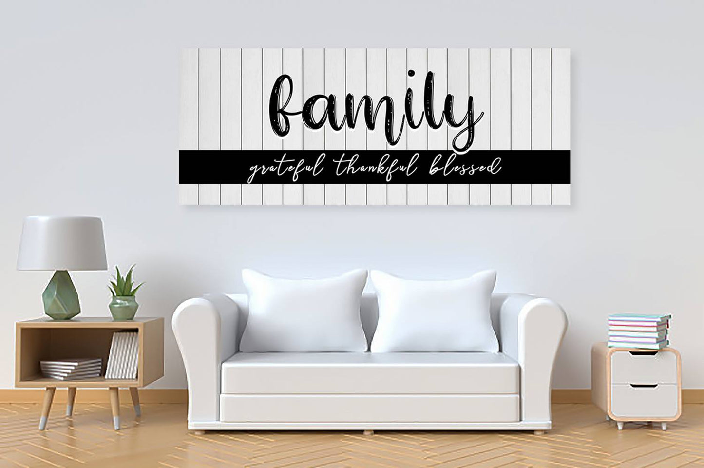 Family Striped Canvas Wall Decor - AmourPrints
