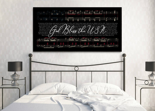 God Bless the U.S.A. Patriotic Limited Edition Canvas Wall Art - AmourPrints