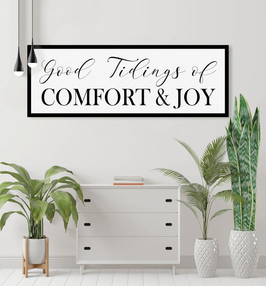 Good Tidings of Comfort and Joy Canvas Wall Decor - AmourPrints
