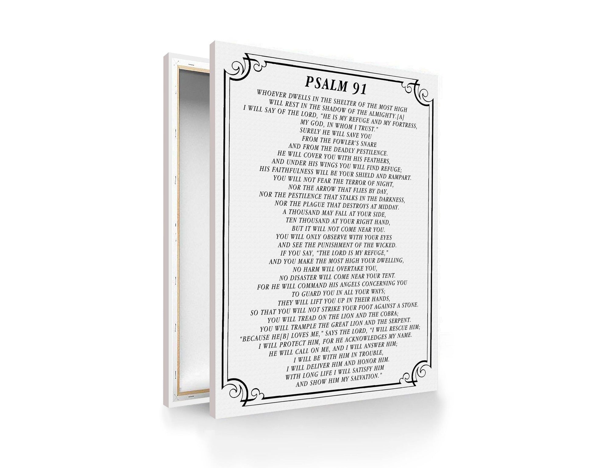 Psalm 91 Bible Verse Canvas Wall Decor - AmourPrints